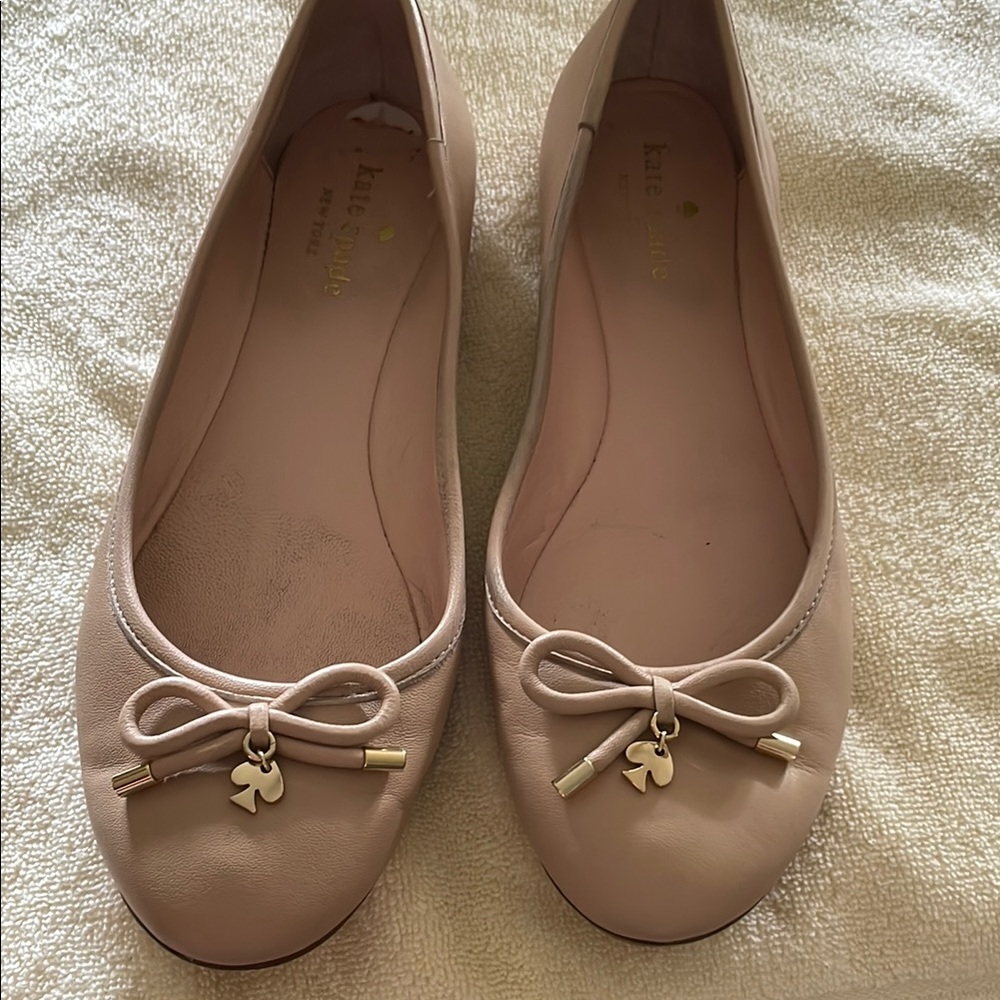 Kate Spade Pink Flats with Bow Detail